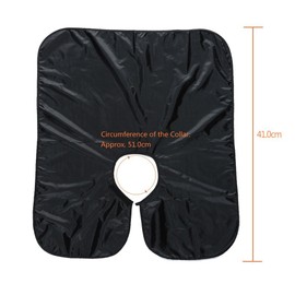 Waterproof Hair Dye Cape Hairdressing Salon Apron for Barbershop Water Resistant Hair Cutting Cape Black Shampoo Cloth Hair Cutting Collar Hair Dyeing Cape Non-Slip Neck Wrap for Hairdye