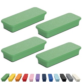 Glassboard Studio Mega Magnets - Neodymium - Heavy Duty, Colorful, Ergonomic, Ideal for Crafting, Quilting, and as Magnetic Knife Holders (4, Spring Green Bar)