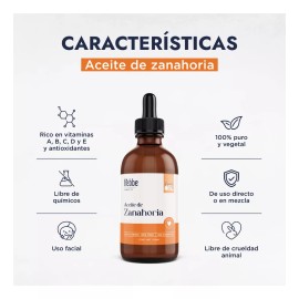 HEBBE COSMETICS APFV1 NPD14 1VTL1 Aceite Puro De Zanahoria Virgen Antioxidante 100ml