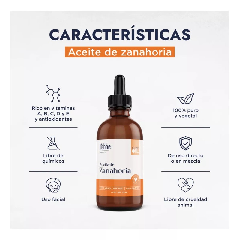 HEBBE COSMETICS APFV1 NPD14 1VTL1 Aceite Puro De Zanahoria Virgen
