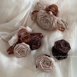 Hairpins & Hair Accessories Accessory Brown Small Grab Clip- 5ea