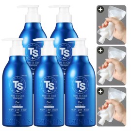 New TS 뉴TS 쿨샴푸 500g X 5EA + 소분 파우치 New TS Cool Shampoo 500g x 5 + Sample Pouches