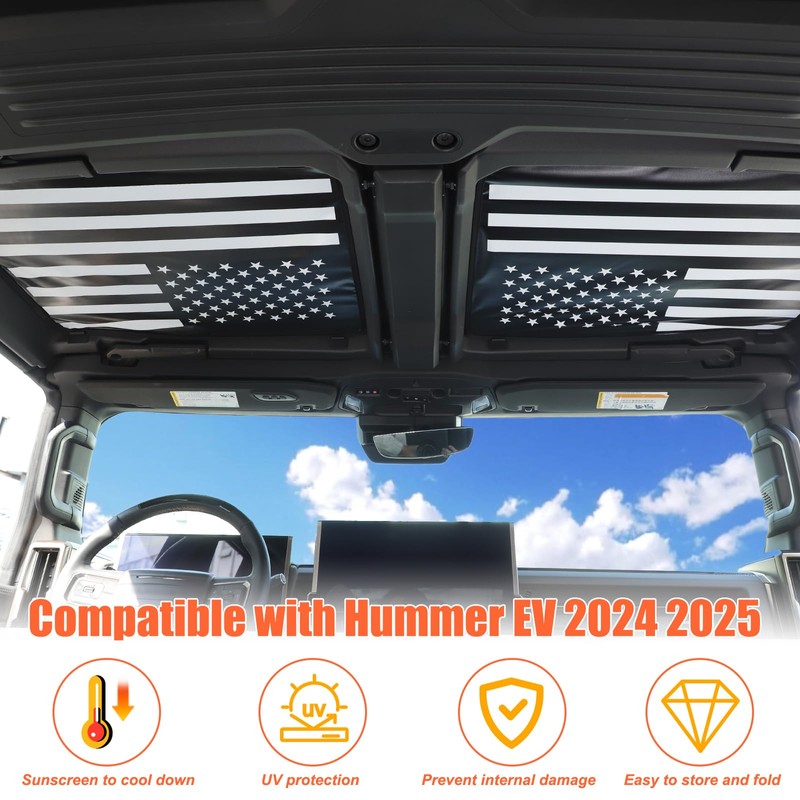 Car Sunroof Sunshade Compatible with Hummer EV 2024 2025 2026
