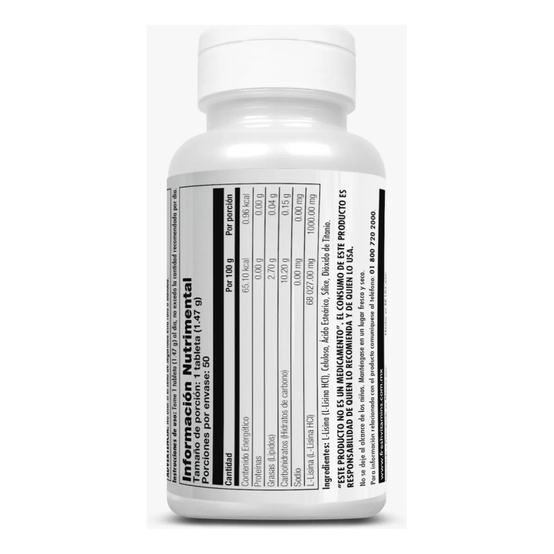Lisina 50 Tabletas Kal L-lisine