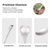 Boundless Voyage Titanium Long Handle Ladle Soup Spoon Thickeness Tableware