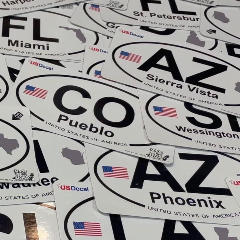 US Decal, Inc. Key West, Florida Oval Sticker