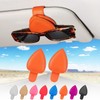 compuda 2-Pack Visor Sunglass Holder - Genuine Leather Sunglass Visor