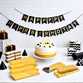 Luxury Dubai Chocolate Bar Pistachio Wrappers - 100 Pcs, 7.9 Inch Gold Aluminum Foil Wrapper Chocolate Bar Wrappers Thickened Chocolate Wrapping Paper, Coated waterproofs with 105Pcs Stickers