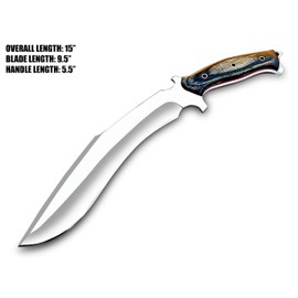 WARIVO Handmade D2 Kukri Knife - 15 Inch Fixed Blade Full Tang Machete for survival Clearing Bush, Yard Work, Gardening, Camping, Hiking, and Bushcraft Outdoor Activities