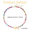 Colourful Pearl Necklace for Women Girls Initial Necklaces Colourful Beads