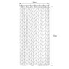 Riyidecor Stall Small Walkin Shower Curtain Simple Single White Grey