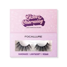 FOCALLURE Lashes Charming False Eyelash, Faux Mink Lashes, Extension Look Cat Eye Natural Lashes, Easy To Apply, Reusable, Cruelty-Free, Contact Lens Friendly, 1 Pair, 03 CROWN