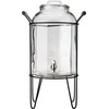 3 Gallon Glass Ice Cold Beverage Dispenser - With Glass