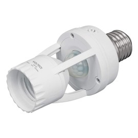 Volteck POSE-360 Portalámpara con sensor de movimiento, Color blanco