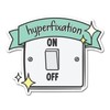 2 x 10cm Hyper Fixation Vinyl Stickers - Switch Neurodiversity