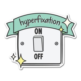 2 x 10cm Hyper Fixation Vinyl Stickers - Switch Neurodiversity Autism Awareness Invisible Hidden Disability Disability Decal Sticker #82453