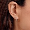 ZARD CZ Huggie Hoop Earrings in 14K Vermeil