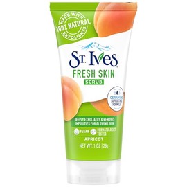St. Ives Exfoliante de albaricoque, tamaño de viaje, exfoliante facial de albaricoque para piel fresca, 1 onza