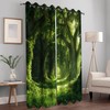 MissHope Green Tree Forest Blackout Curtains Wild Green Scenery Sunshine