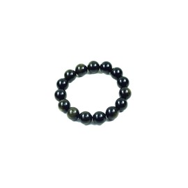 Star elm Chakra Balancing Tiger Eye Bracelet Gold Obsidian Bracelet Silver Obsidian Bracelet, Tiger Eye Bead Bracelet, Men's Obsidian Bracelet, Women's Obsidian Bracelet, available in 12mm and 14mm