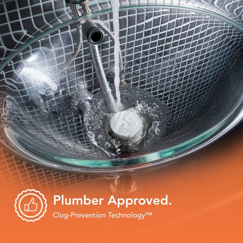 SinkShroom SSCLE988 The Revolutionary Sink Drain Protector Hair Catcher/Strainer/Snare, Clear