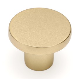 Ravinte 1 Pack Cabinet Knobs Sandy Gold Kitchen Cabinet Knobs Round Dresser Drawer Knobs Golden Drawer Pulls Closet Door Knobs 1-1/5 Inch