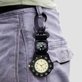 Sports Activities Black Watch Carabiner glow in the dark