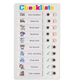 Checklist Board, Stick-On Task List, Stick-On Task List, Reusable Memo Board for Children, Task Planner Children, Task List for Children (Checklist)