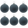 KI Store 6cm Gray Velvet Ball Ornaments 6pcs for Party