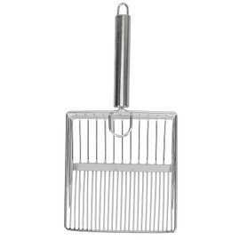 FLEXMAN Cat Litter Scooper, Washable Metal Cat Litter Scoop, Long Handle Cat Litter Scooper with Hook for Litter Box Kitten Pooper Lifter