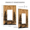 Farmhouse Brown Pine Tree Wood Grain Single Rocker Light Switch