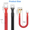 Linkstyle 2pcs 30CM Battery Inverter Cables, 2AWG Guage Battery Cables