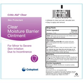 Critic-Aid Clear Moisture Barrier Ointment {2.5oz Tube} Sold by Case/12 - CP7566