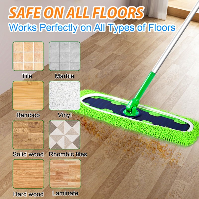 Yicotira Reusable Microfiber Mop Pads for Swiffer XL Mop -