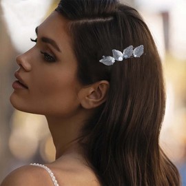 Yheakne Vintage Pearl Hair Clip Pin Silver Beads Hair Pins Clip Bridal Hair Clip Hair Pin Pearl Wedding Headwear Decorative Bobby Pins Bridal Metal Head Clip Bridal Hair Accessories (Silver)