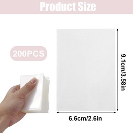 Pack of 200 Card Sleeves for Cards, Trading Card Sleeves, Corrosion Protection, Standard Size 66 x 91 mm, Ideal for Sports and Playing Cards, Waterproof and UV-Resistant
