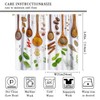 DDCBNS Spice Kitchen Curtains Rustic Herbs Spices Wooden Spoons Polyester