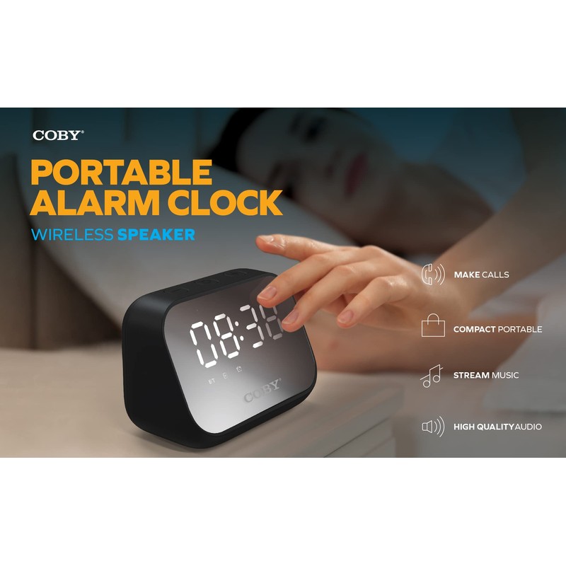 Coby Digital Alarm Clock with Powerful Speakers, Large LED Display