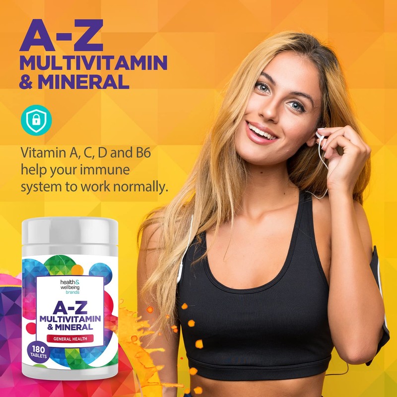 A-Z Multivitamin and Minerals 180 Tablets, Vitamins for Men's and