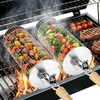 TNTOR Rolling Grill Basket, Larger 304 Stainless Steel Nesting Grilling