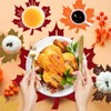HOWAF 5 Pack Autumn Leaf Table Placemats and Coasters, Thanksgiving