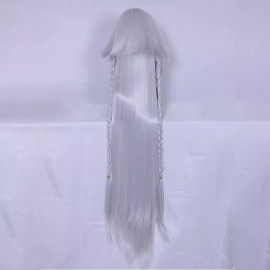 Sourcing Map Peluca De Animé De Color Blanco De 39 Cabello Largo