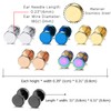 Aroncent 6 Pairs Stainless Steel Mens Womens Stud Earrings Ear