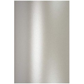 Netuno 20 x Craft Cardboard, Mother-of-Pearl Silver, DIN A4, 210 x 297 mm, 250 g, Aster Metallic Silver Effect Card for Crafts, Pearl Cardboard, Pearl-Gloss Cardboard, Pearl-Gloss Silver Paper,
