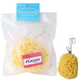 Plaisir Shop Natural Sea Sponge, Made in Greece, M, 4.7 - 5.5 inches (12 - 14 cm), Honeycomb Seeds, Body Sponge, Baby Sponge, For Babies, Children, Sea Sponge, Skin-friendly, Hypoallergenic, Skin