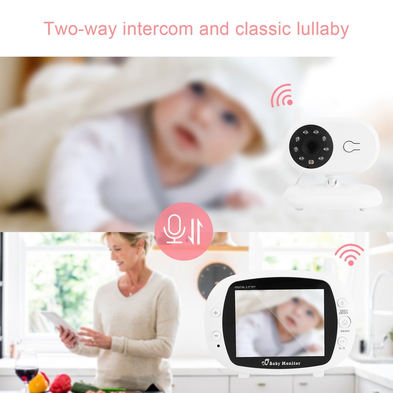 3.5in TFT Baby Camera Digital Night Vision Temperature Sensor Viewing