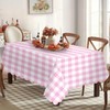 Ohkishly 2 Pack Pink Gingham Tablecloths, Pink and White Checkered
