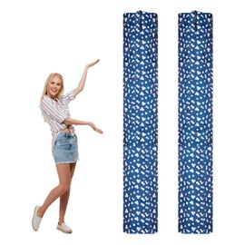 letsinstyle 2 Pcs 20 x 92 Inch Flower Oxford Cloth Jumbo Rug Storage Bags, Dustproof Drawstring Carpet Storage Pouch, Rolled Rugs Moving Bag for Indoor Outdoor Carpet Storage Packing