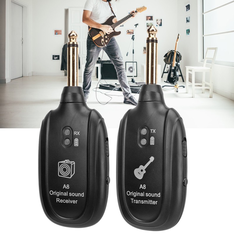 Wireless Guitar System 20Hz to 20KHz UHF Rechargeable Guitar Transmitter