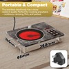 Alemania Single Burner Ceramic Cooktop, Portable 1800W Electric Stove, Countertop